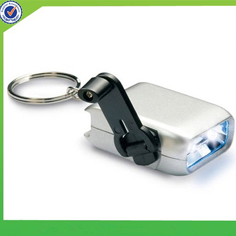 promotional gifts Dynamo plastic mini torch light keychain