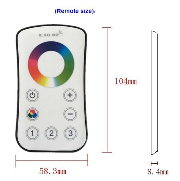 LED touch screen RGB controller with 2.4G RF remote control