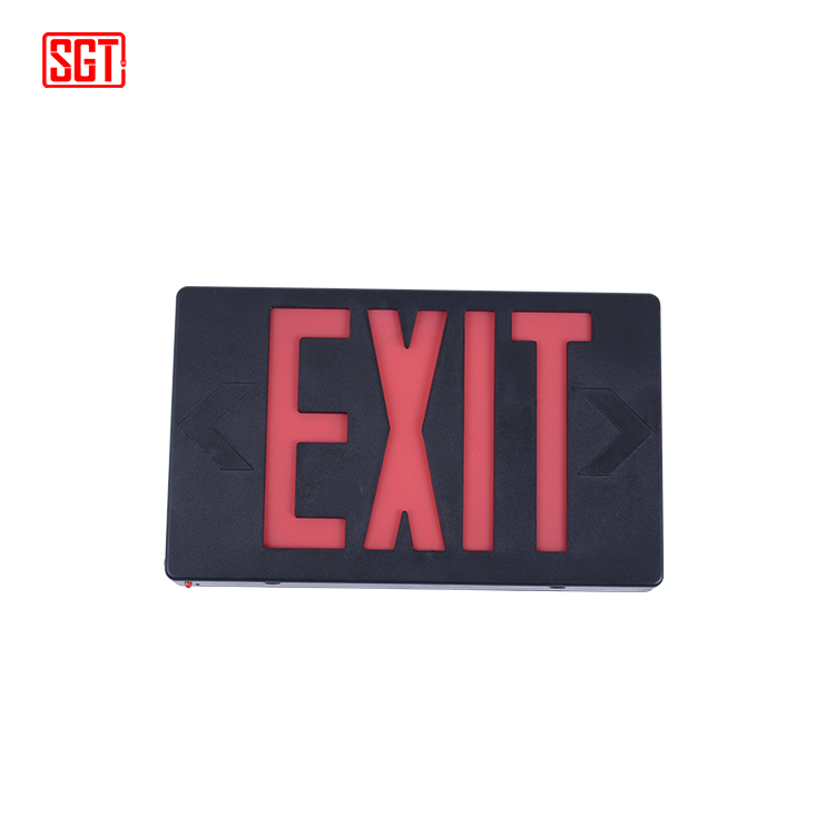 North American standard rechargeable emergency exit sign ceiling mounted emergency exit sign light