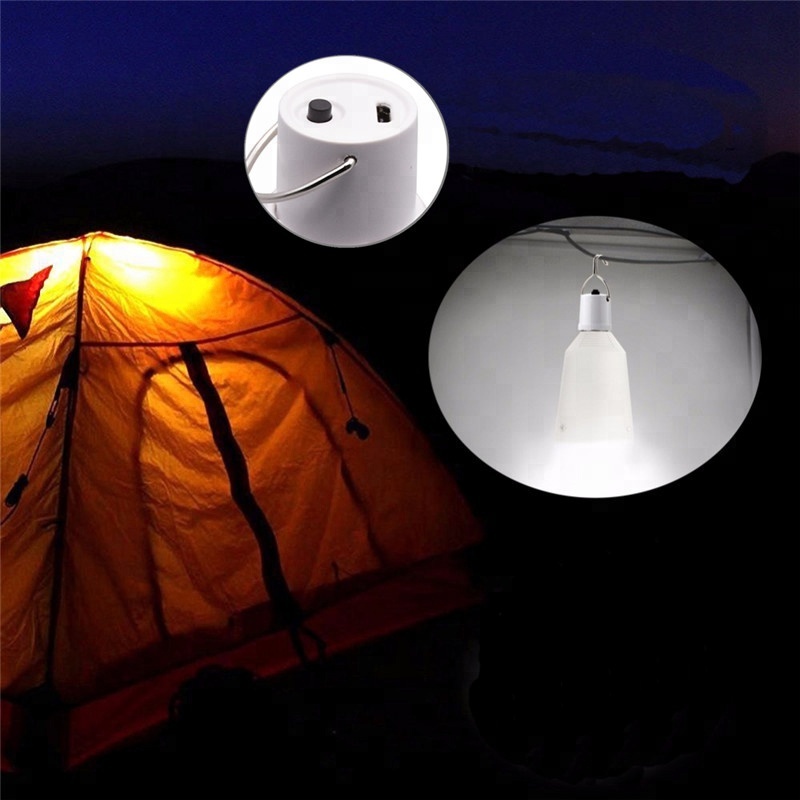 Solar Bulb Portable Led Bulb Light Outdoor Hiking Reading Camping Solar Panel Powered Lantern