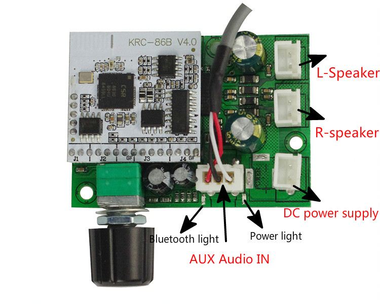 TPA3110 Blue-tooth Amplifier Audio Board 15W+15W Amplifier PC Speaker Lossless DIY AUX Active Speakers