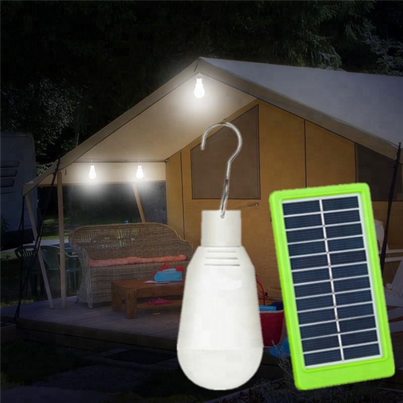 Long USB Cable Portable Outdoor Camping Hiking Tent Home Lighting, B22 E27 Lamp Holder Solar Panel Powered LED Solar Light Bulb