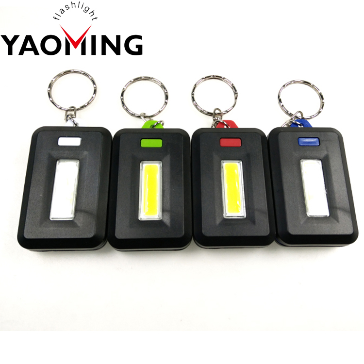 Ultra Bright Mini Powerful Flashlight AAA Battery Plastic COB LED LED Keychain Light