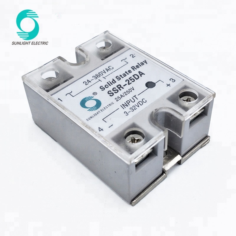 ZG3NC-225B SSR-25DA 3-32VDC input 24-240VAC output 25 amp ssr solid state relay