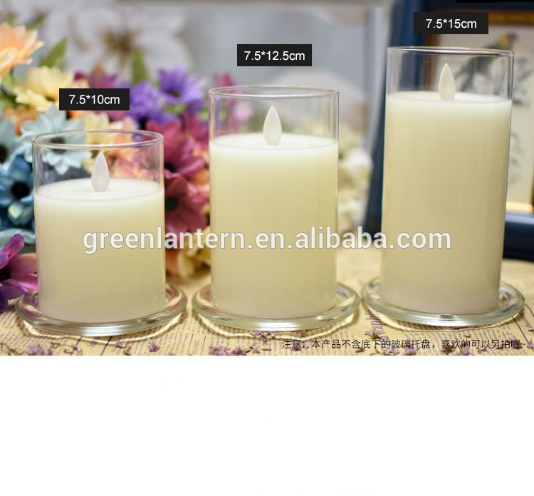 China Factory Supply wholesale glass cup real wax led candles