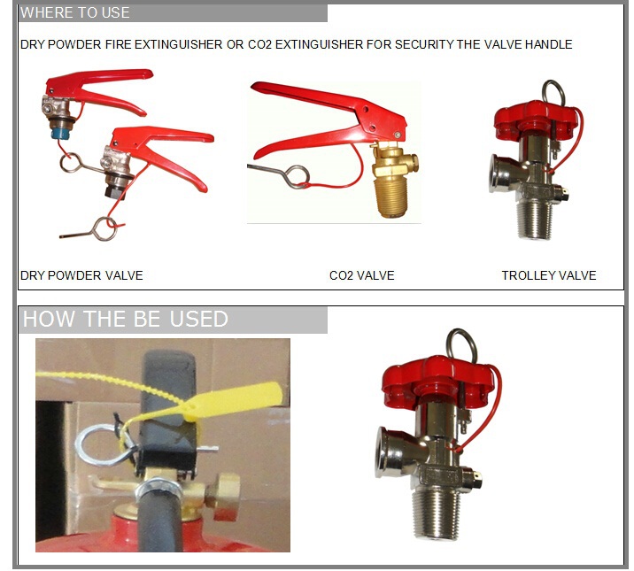 Safety pin for fire extinguisher