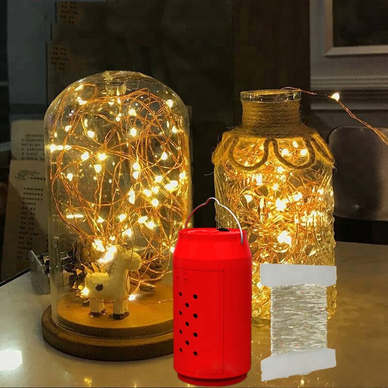 Copper wire led RGB starry string lights with bullet cap