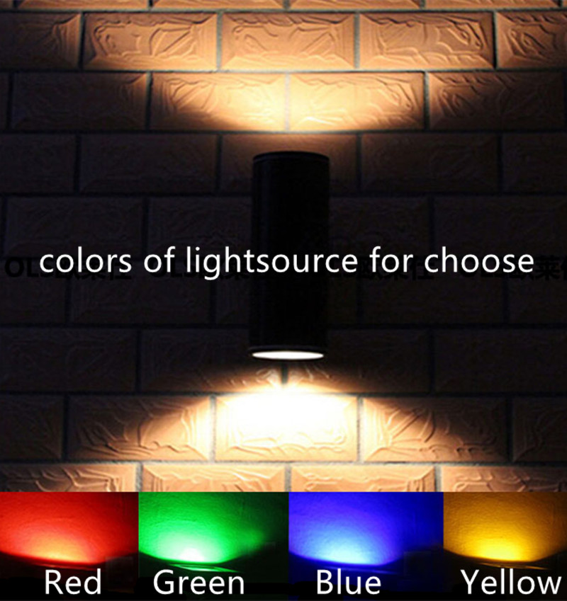 LED 12W wall lamp double side up and down AC85-265V pillar/chapiter/balcony light outdoor waterproof aluminum led porch lamp