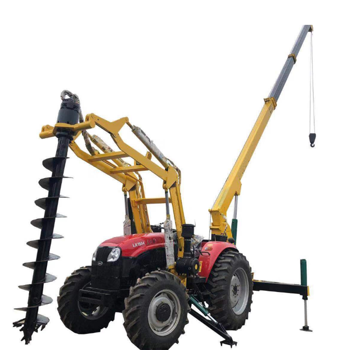 Electrical Pile Driver Tractor Mounnted Crane And Drilling Rig