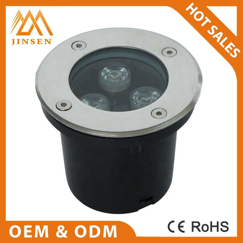 Free sample 2017 new outdoor IP67 aluminum fixture 3W inground light