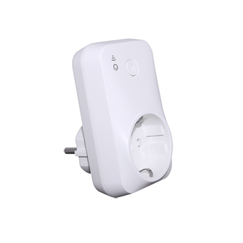 White wifi plug black brand logo EU remote wifi smart plug