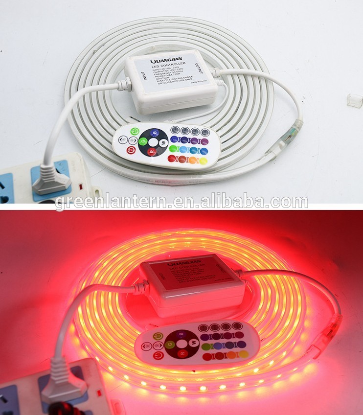 SMD 5050 AC220V 110V LED Strip Flexible Light 60leds/m Waterproof Led Tape LED Light With Power Plug