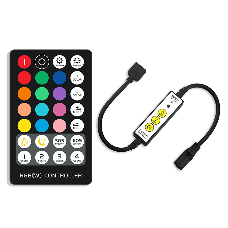 28 Keys RGB LED IR Controller, Infrared + 3-key Mini RGB LED Controller