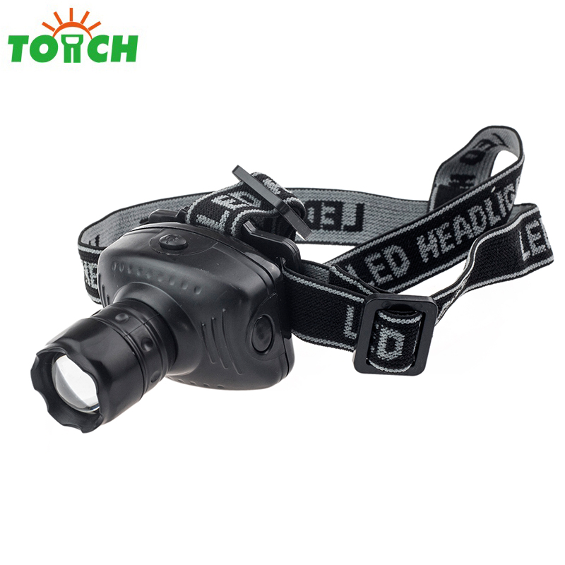 Yiwu factory Rechargeable Battery head lamp plastic LED headlamp