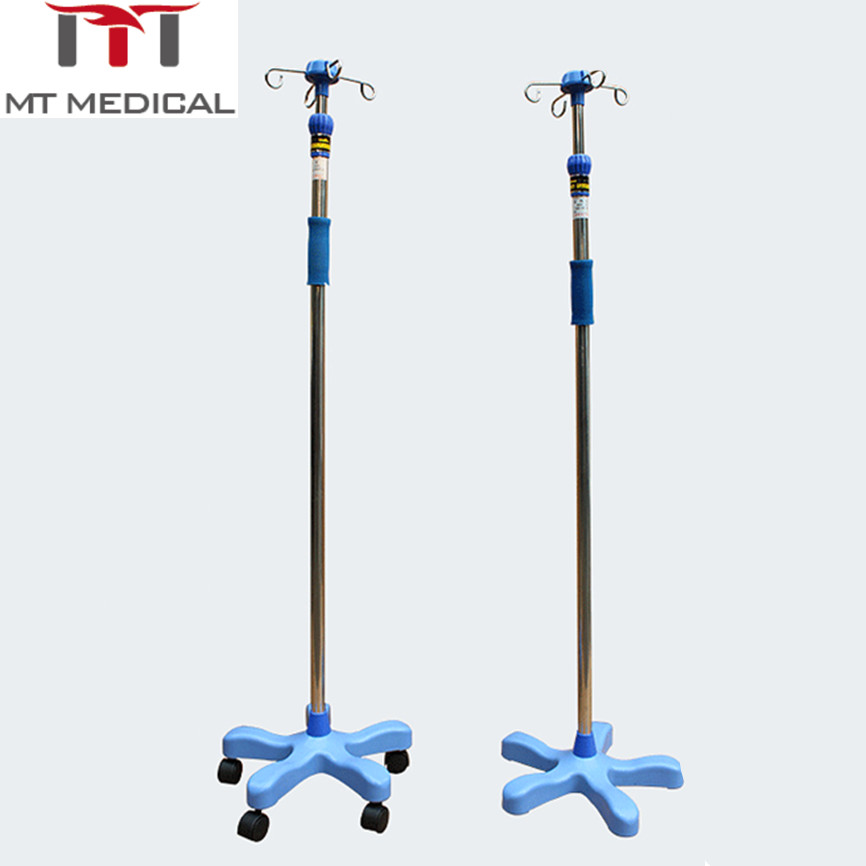 Most popular hospital furniture stainless steel IV drip stand ABS medical equipment