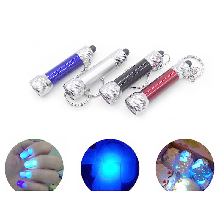 YAOMING 5 LED Violet Light Blacklight UV Pocket light keychain cheap flashlight promotional keyring kids mini torch