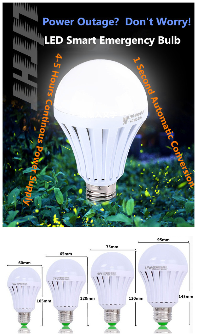 Rechargeable led lamp 5-6 hours super bright SMD5730 led rechargeable bulb emergency led lamp