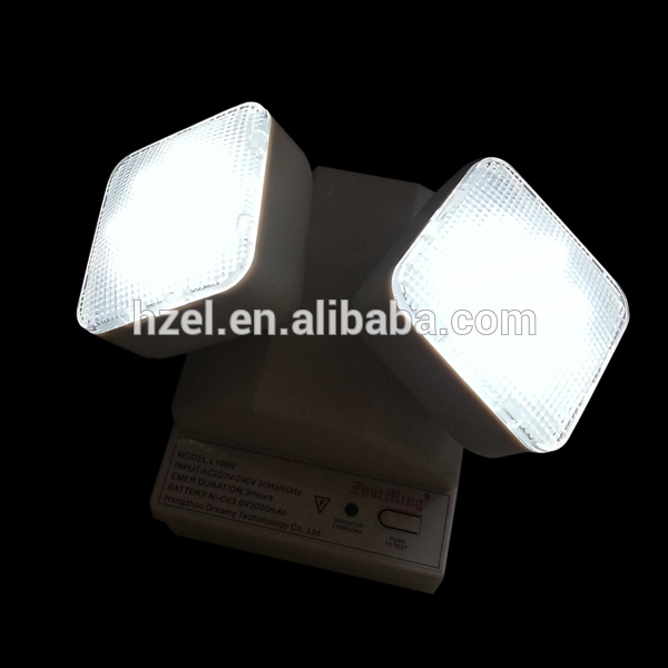 Non-Permanent Adjustable Two Head Emergency Light