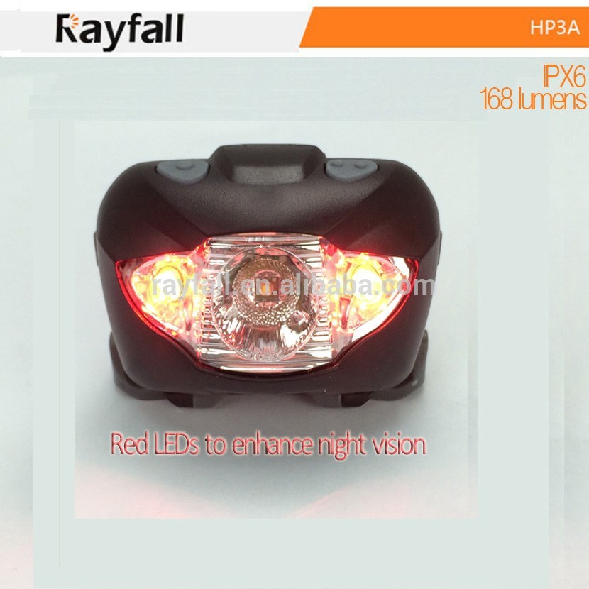 Factory supply High Intensity outdoor waterproof 160 lumens led headlamp for camping