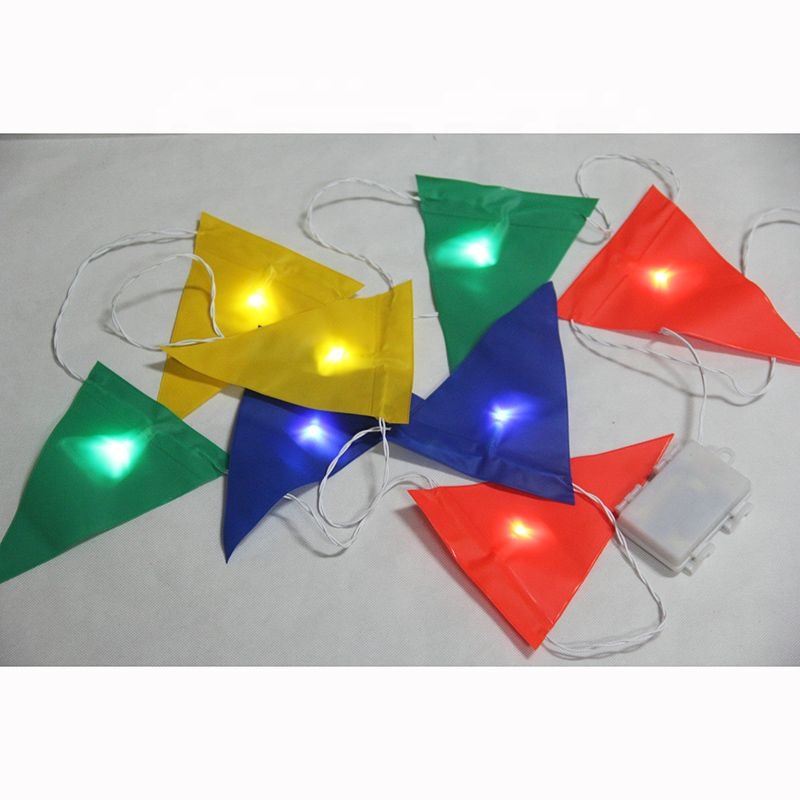 8 LED Canvas Flag Design  String Lights