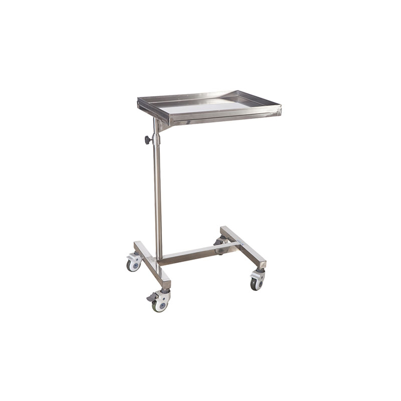 Mayo table Trolley with stainless steel base removable stainless steel Tray