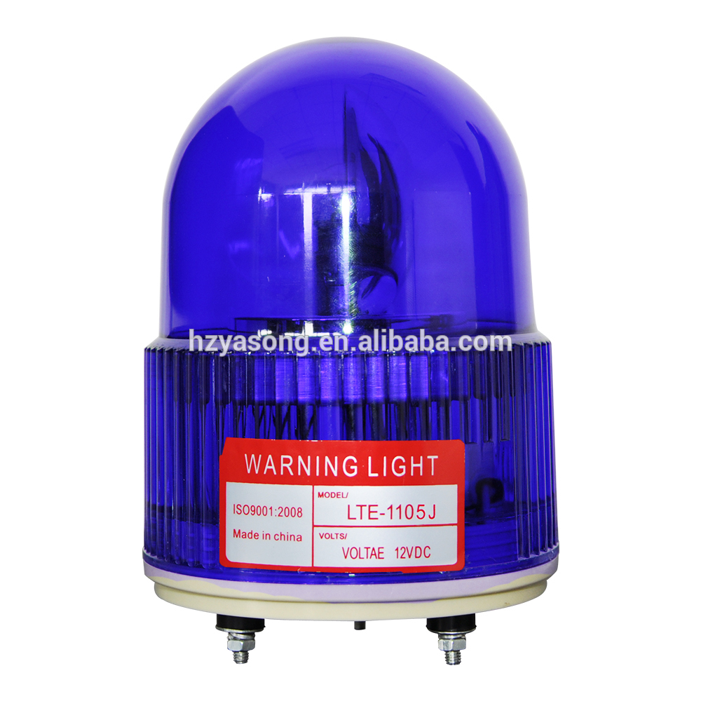 Rotary warning beacon light with siren