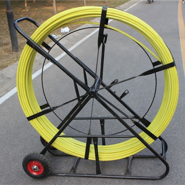 yellow color rods 10mm fiberglass cable hauling duct rodders