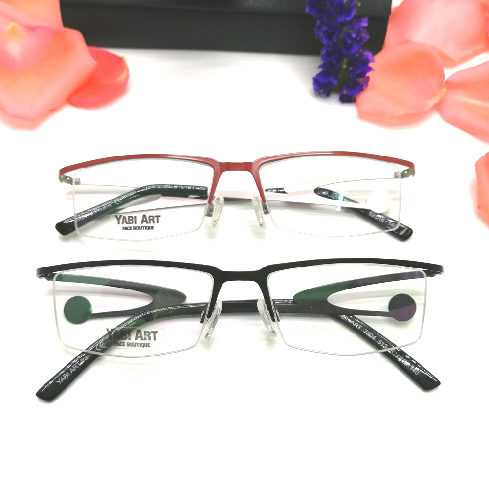 Europe style metal eye glasses frame half rim frame glasses