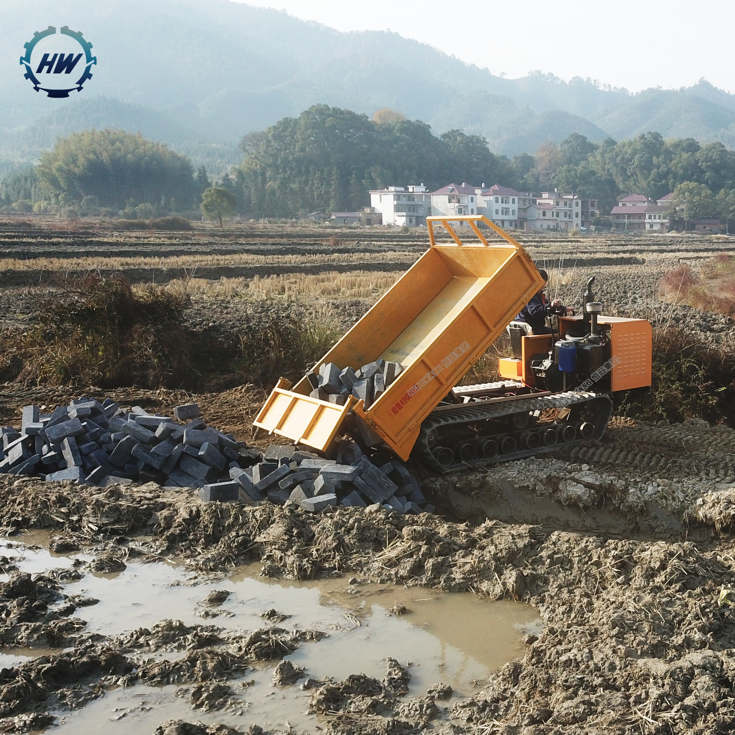 HengWang 5T capacity Track dumper crawler dump truck