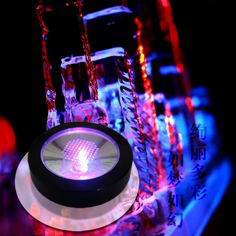 DHL Free Shipping LED Light Colorful Car Light USB Charging Non-slip Water Coaster