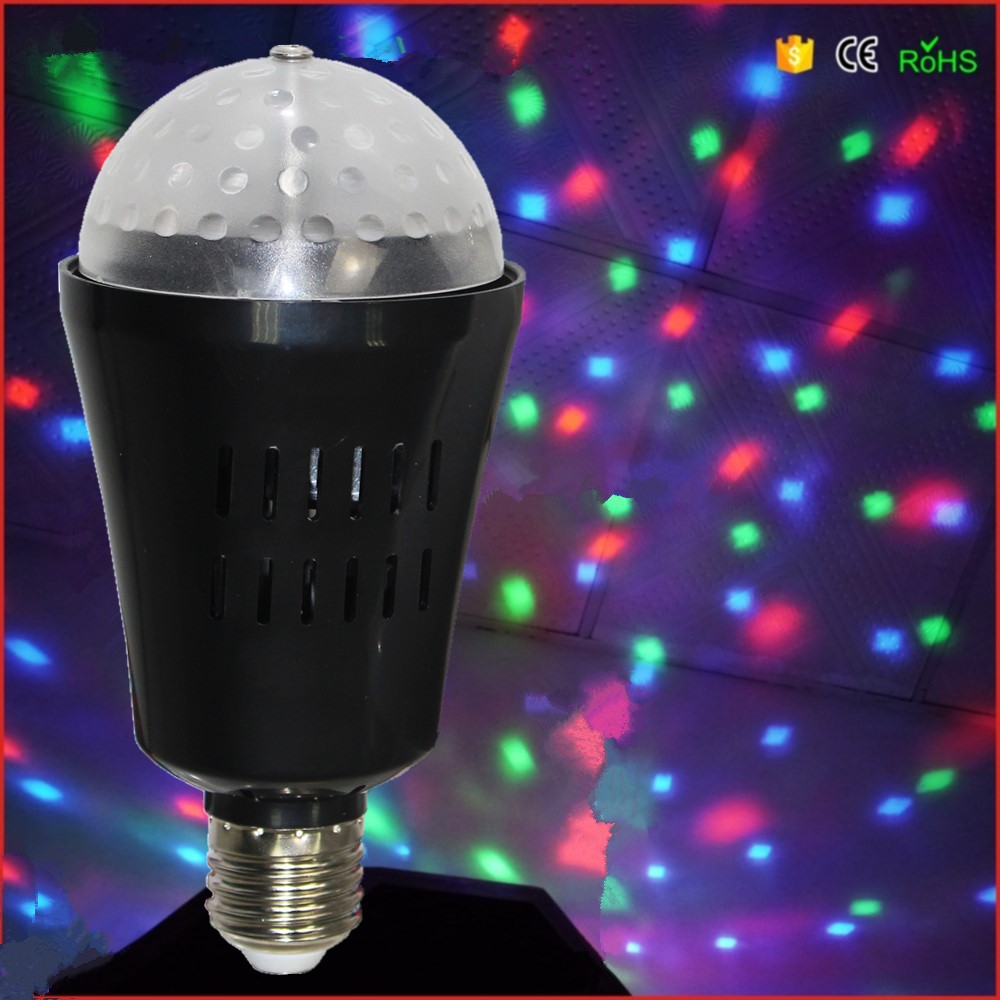 3W power led RGB colors rotating lights disco with CE ROHS REACH certificate