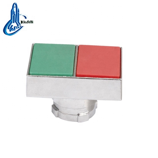 rohs good quality red and green doublehead switch flush station push button double parts LAY5-BL83