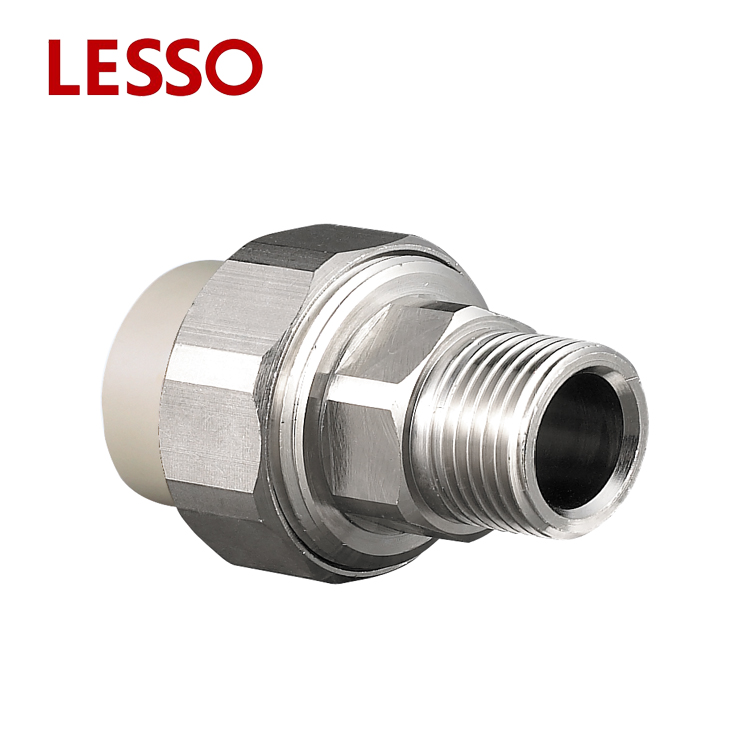 LESSO PPR water pipe fittings ppr pipe Union water rotary union locks