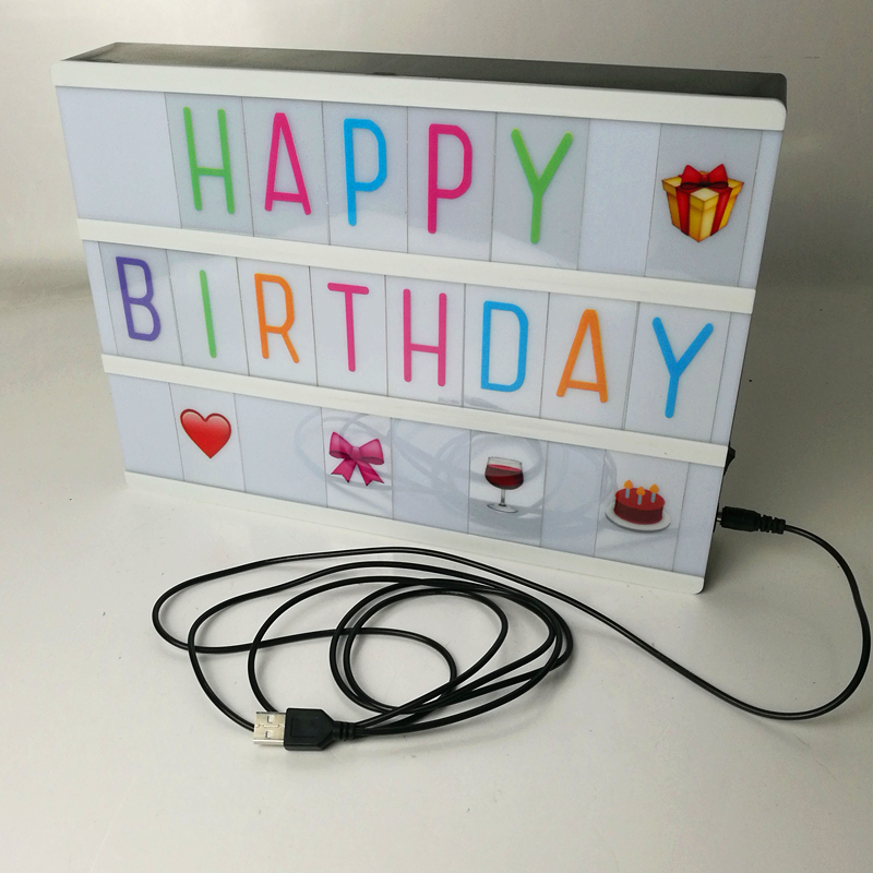 LED letter Light Box with replaceable letters