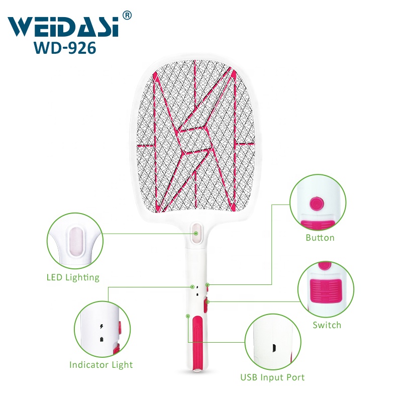 rechargeable mosquito bat hand held electric fly swatter for residential