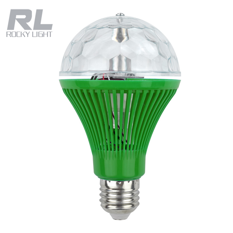 RGB magic bulb 85-265V rotary bulb home stage lamp KTV bar wedding equipment