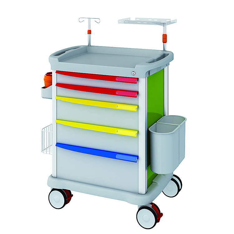 CQ-08 emergency drugs equipment hospital medical cash cart trolley price Customs Data