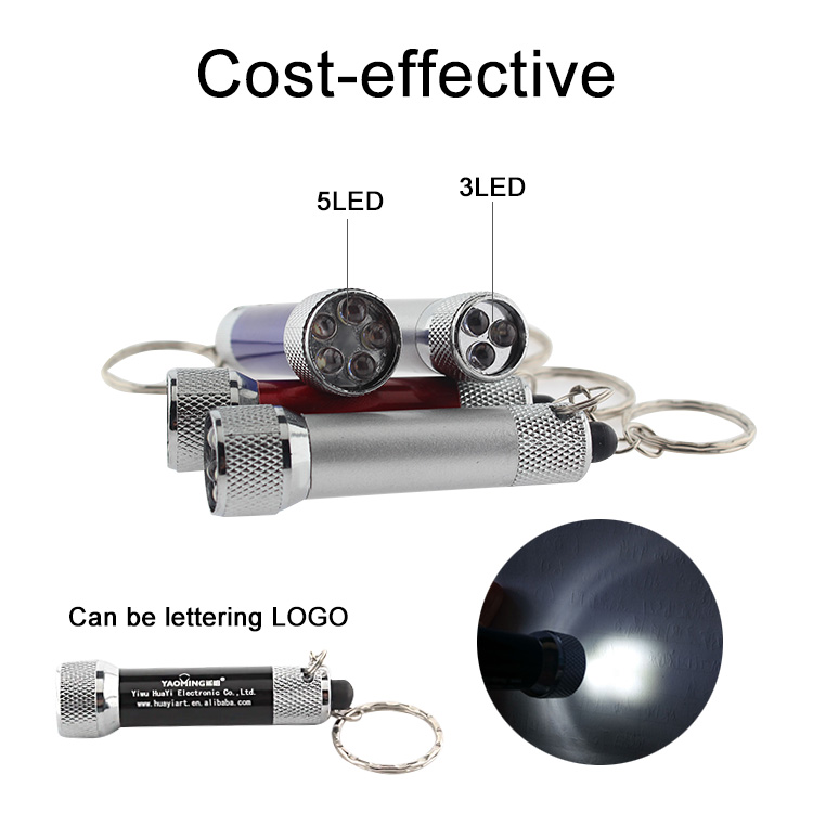 Mini 3/5LED Cheaper Price Custom Flashlight Keychain