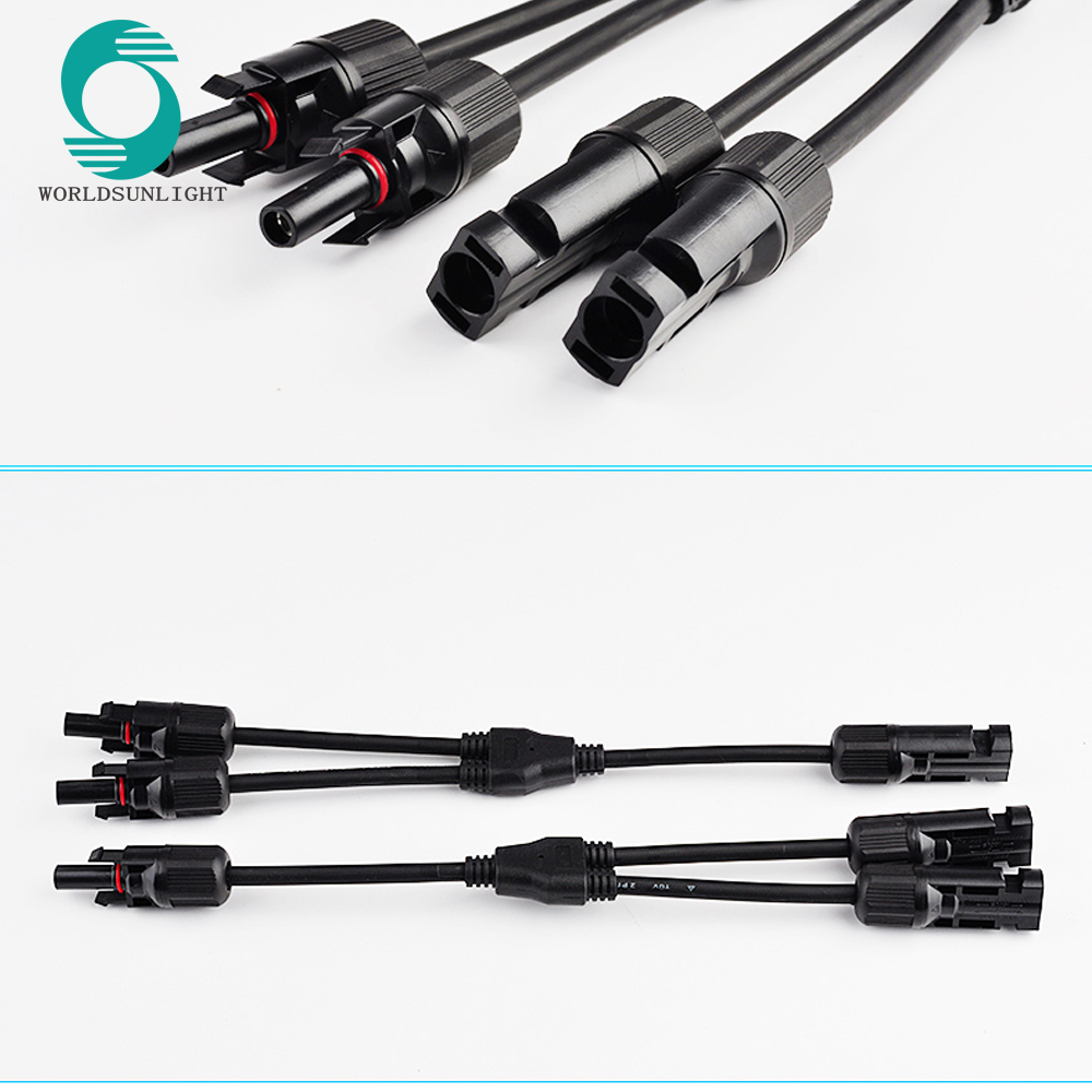 WSPVY2CC 2Y Branch waterproof and dustproof MC4 PV cable connectors use by power station