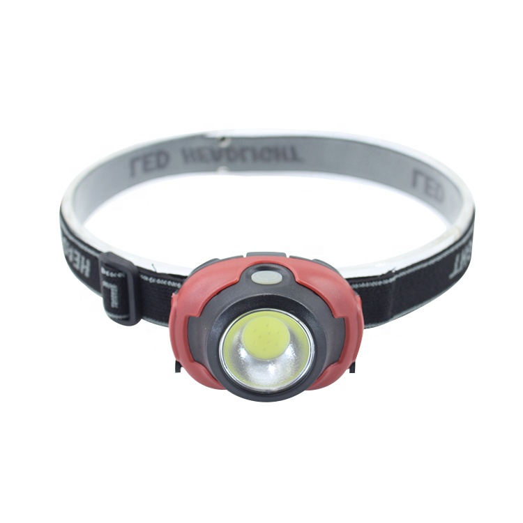 New Model and Cheapest COB LED Plastic Headlamp Very Lighter Headlight Outdoor Running Camping