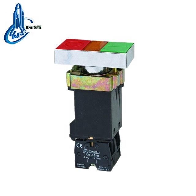 LAY5-BW8345 IP40 220V pilots of leds low voltage double color button switch