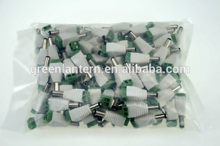 Newest white body 5.5*2.1mm 12V female DC Power Connectors