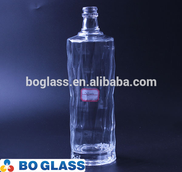 custom design vodka glass bottle 750 ml