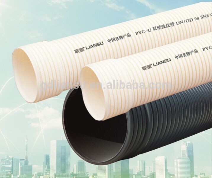 LESSO PVC double wall Corrugated Pipe for swaste discharge