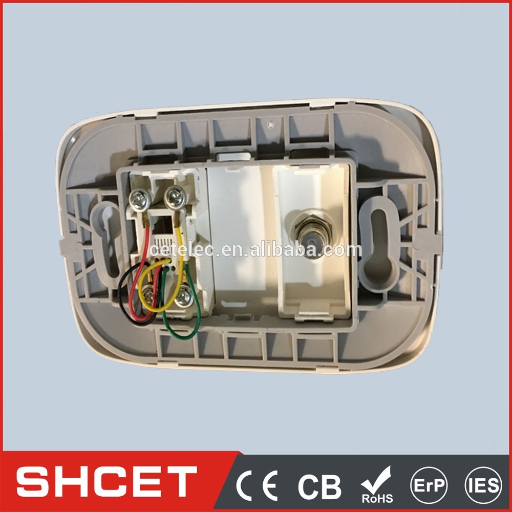 CET-XD-0203 1 gang TV Socket & 1 gang RJ11 telephone Wall Switch socket