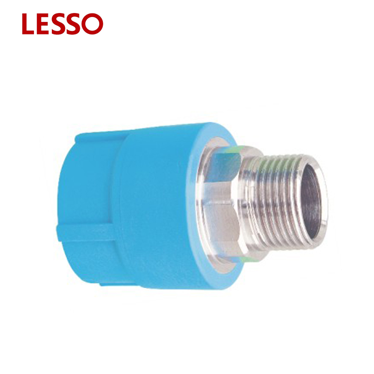 LESSO PE pipe fittings male female thread adapter straight thread pipe adapter