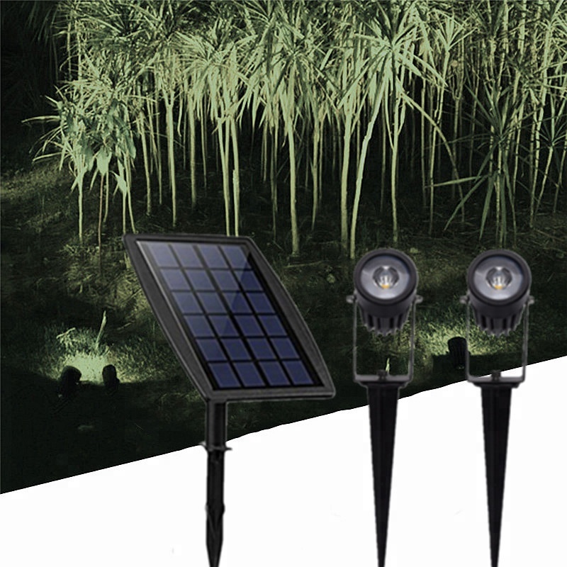 garden park pathway solar powered led spike spotlight