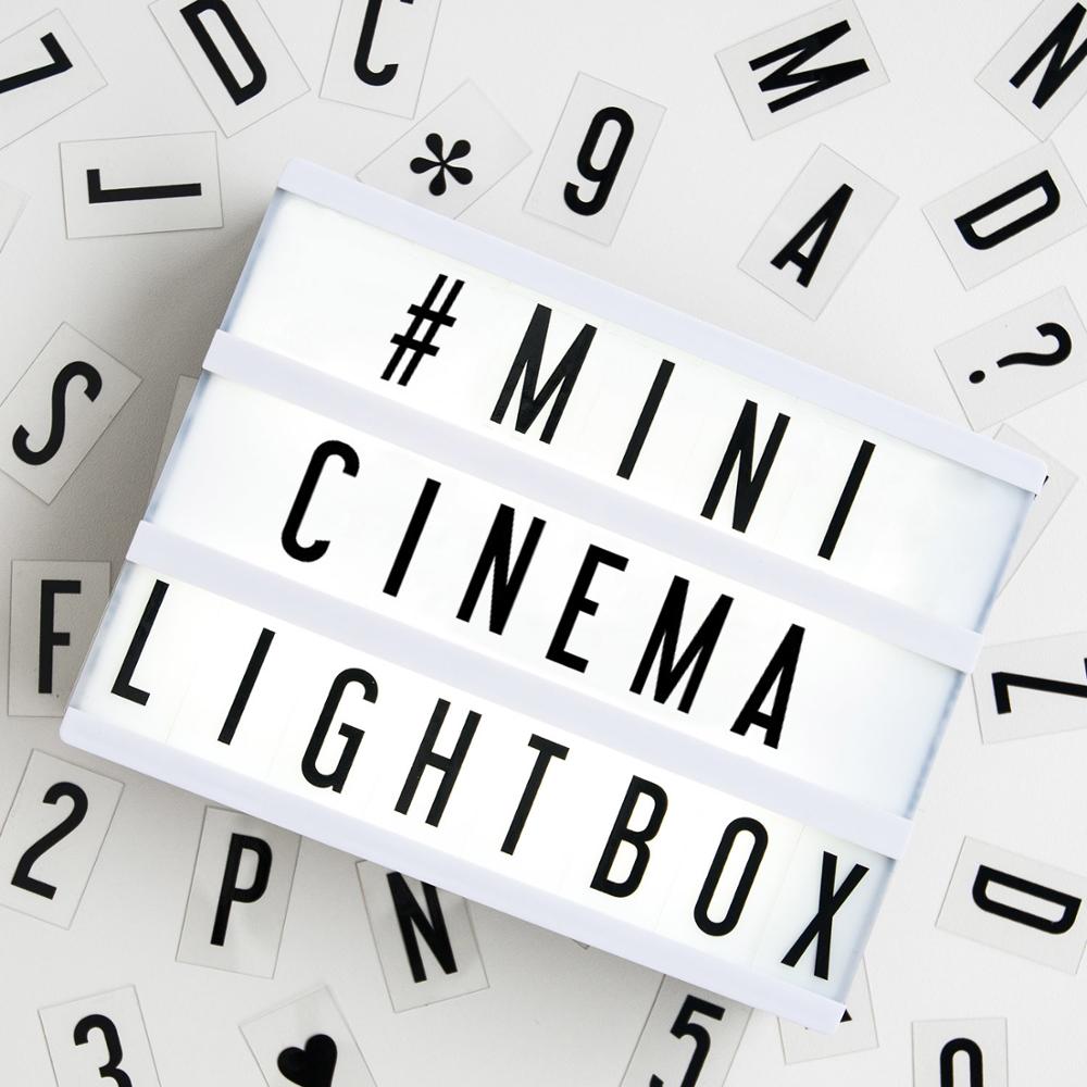 Factory outlet Vintage style letter light box Rechargeable Battery Power or USB with number letter cinema light box