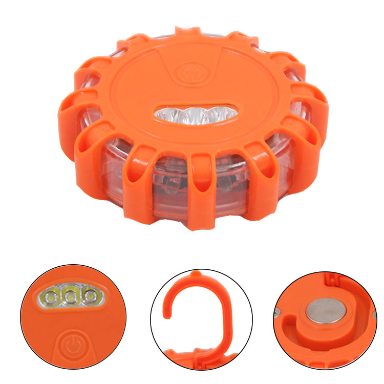 LED Round Beacon Emergency Warning Light Auto Car Lamp