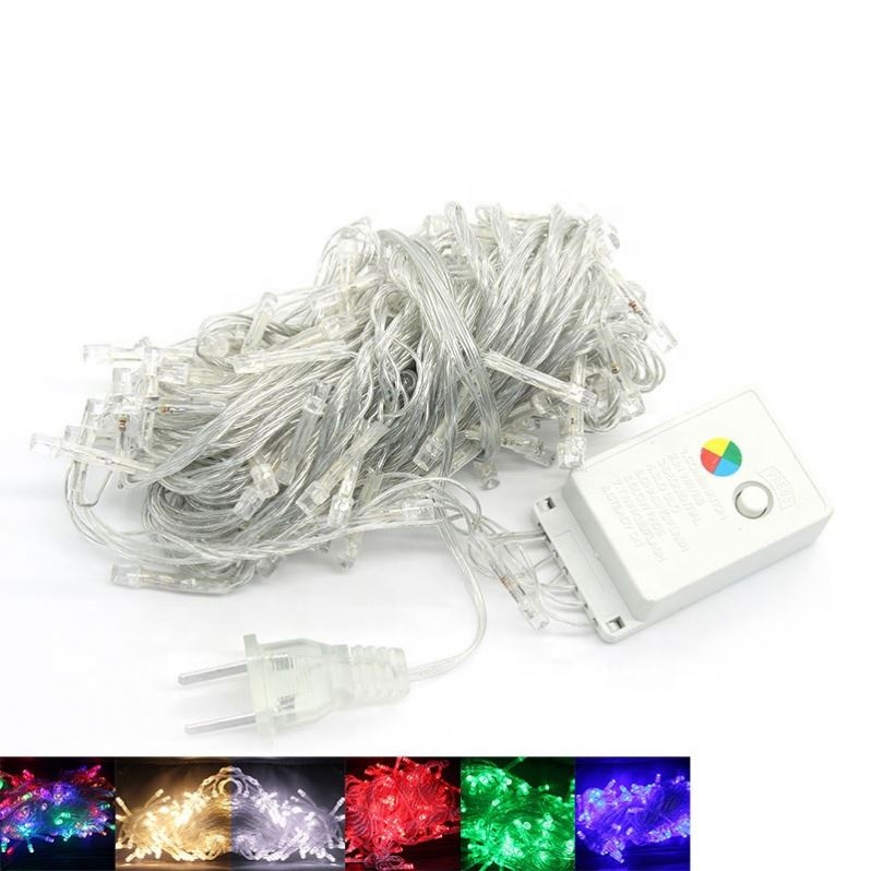 Fairy Lights Led String 10M 100 LED For Bedroom Holiday Party Wedding Stage Christmas and Garden Decoration,Star Silk Ribbon